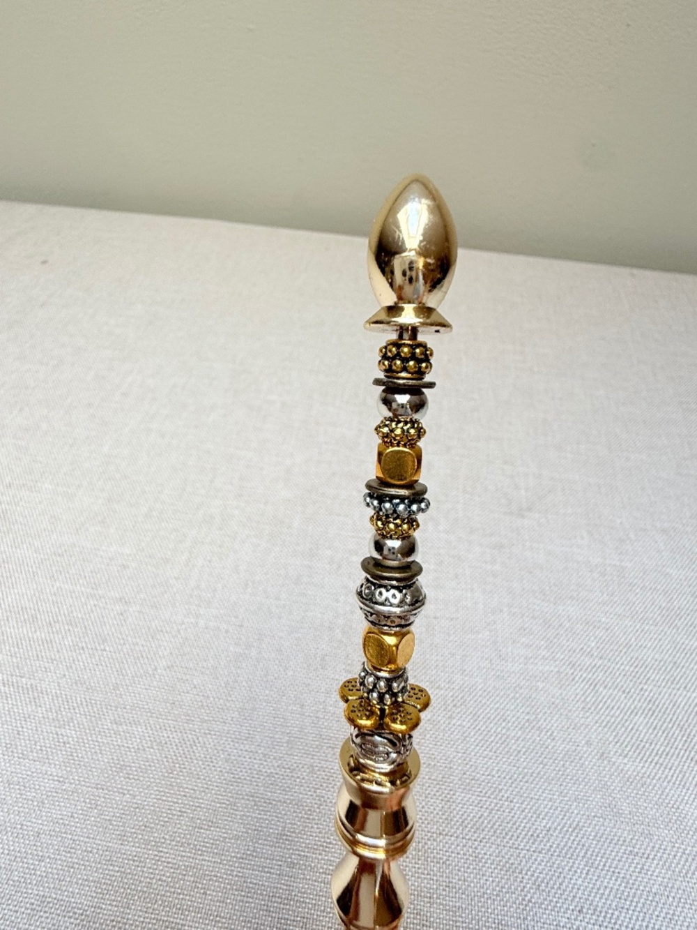 Gold and Silver Beaded Decorated Letter Opener